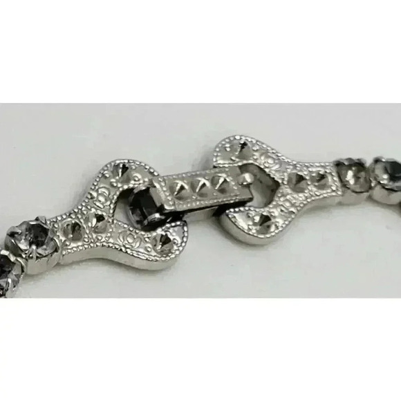 Vintage Necklace Rhinestone 3D Figural Bow & Dangles Choker Barbie Wedding - Picture 5 of 8